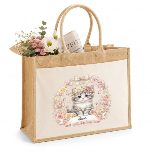 LIEBTASTISCH® Jutetasche mit Spruch - Baumwolltasche Stoffbeutel Einkaufstasche Geschenk