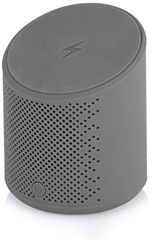 Akai A61052G DYNMX Altoparlante di ricarica wireless portatile con connettività Bluetooth, uscita audio 3W, ricarica 5W, grigio