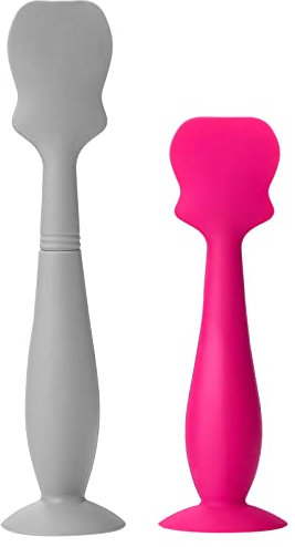 Nappy Rash Cream Applicator Medical Grade Baby Bottom Brush Silicone Facial Cream Spatulas for Newborn Baby Facial Cosmetic 2PCS