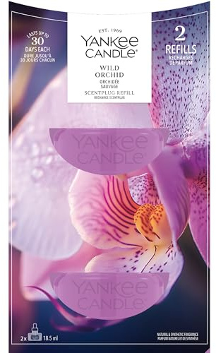 Yankee Candle Recharge de parfum Scent Plug | Orchidée Sauvage | Pour petits à moyens espaces | Parfum longue durée