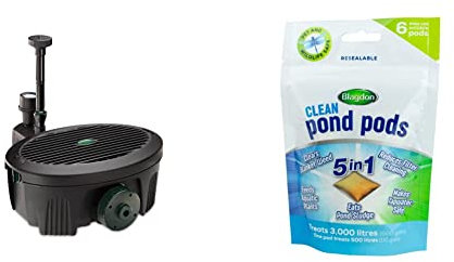 Blagdon Inpond 5-in-1 2000 Easy Care Clean Pond Solution, Black & Clean Pond Pods, Clears Blanket Weed, Reduces Filter Cleaning, Feeds Aquatic Plants, Eats Pond Sludge, (Pack of 6 pods)