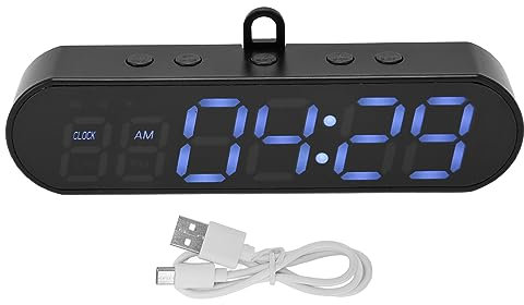 Asixxsix Tragbarer Fitness-Timer, Intervall-Timer, Countdown/Up-Uhr, Stoppuhr, 1000 MAh, Wiederaufladbar über USB, Fitness, Sport, Intervall-Workout-Timer, Wecker für Heim-Fitnessstudio