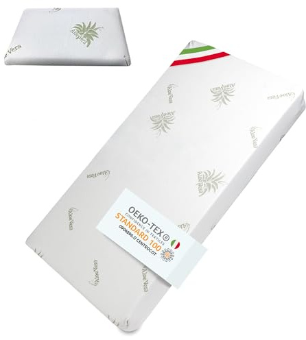 DOLCI SOGNI Kindermatratze 60x120cm mit Dicke 10 cm | CertiPUR™ | Matratze 60x120 Baby für Kinderbett oder Neugeborene | Abnehmbarer, waschbarer Bezug aus Aloe Vera (Classic + Kissen, 60x120cm)