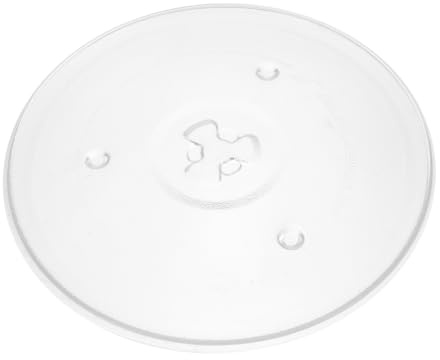 MAGICLULU Drehteller Für Mikrowelle Backblech Aus Glas Hitzebeständiges Mikrowellenglasteller Backofenplatte Mit Drei Rillen Für Sicheren Halt Passend Für Verschiedene Modelle