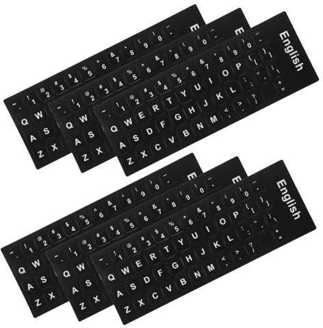 QUMIIRITY 6sheets Computer Keyboard Stickers Laptop Sticker Language Keyboard Aesthetic Laptop Protector