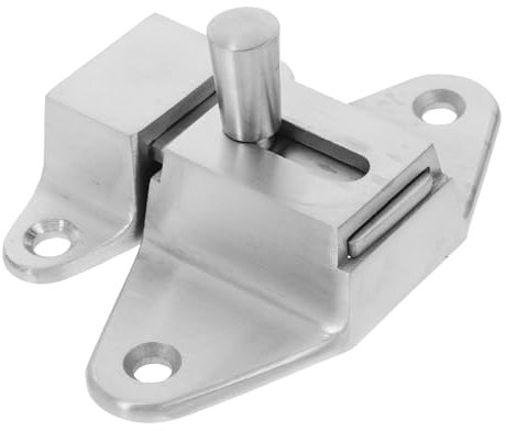 jojofuny Verrou de Porte Coulissante Pêne Dormant en Acier Inoxydable 304 Loquet de Sécurité pour Portes de Salle de Bain et Espaces Humides