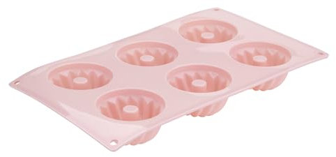 Dr. Oetker Molde de horno para rosquillas, pasteles, 6 huellas, resistente de -40 °C a +200 °C, molde de silicona para tartas con propiedades antiadherentes, tamaño 30 x 17,5 x 4,5 cm