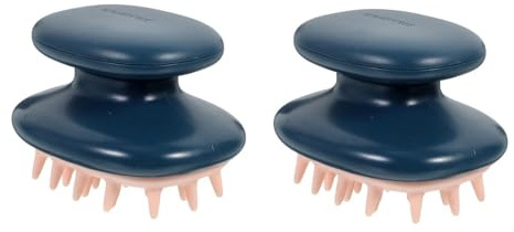 PACKOVE 2 Stück Silikon Shampoo Bürste Schrubber Massagebürste Haarbürste Massage Vibration Kopfhaut Haarbürste Haarmassagegerät Körperreinigungsbürste Entwirrungsbürste Silikon