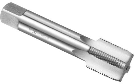 sourcing map Hand Plug Tap M32 x 2 H2 Metric Thread Plug Style Taps Straight Flute Screw Tapping Threading Tool High Speed Steel HSS6542