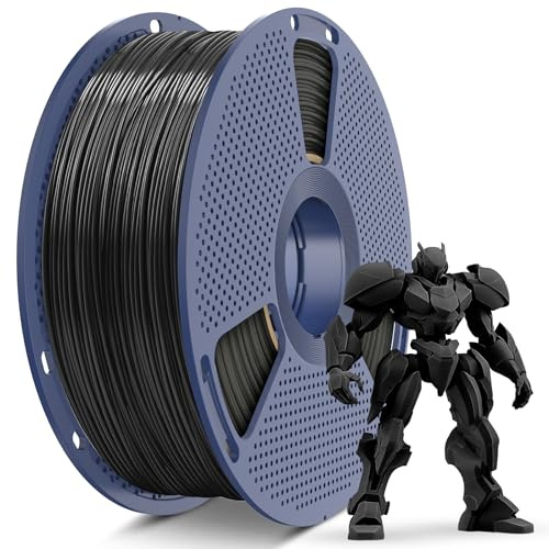 SUNLU ABS Filamento 1,75mm, ad alta Resistenza, Resistente alle alte Temperature, per Stampante 3D, Bobina da 1 kg, abs Nero