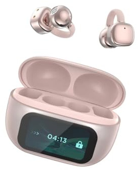 Alutoria Cuffie Auricolari Con Clip, 60 ore Riproduzione, Auricolari in Ear (ROSA)