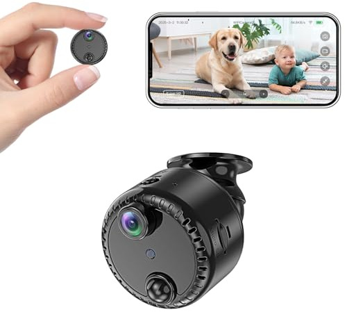 Mini Spy Hidden Camera 4K Wireless Wifi Small Nanny Cam Portatile Indoor Tiny Videocamere Di Sicurezza Video con 100 Giorni Di Standby Durata Della Batteria Ai Motion Detection Night Vision, JYLSSKU