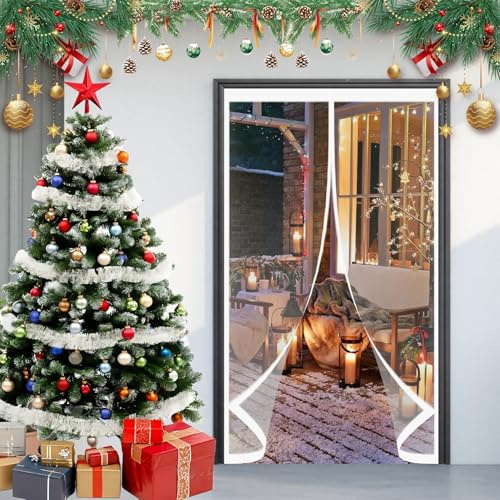 Rideau de Porte à Isolation Thermique 90 x 250 cm Anti Froid et Chaleur Vent Isolation Phonique Imperméable Rideau de Porte Anti Froid pour Salon, Chambre Chauffante, A