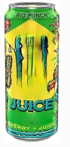 Juice Rio Punch Energy Drink 500ml (Pack of 24) Energize Mind and Body, Fuel Your Passion, and Find Your Power