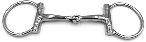 Equine Smile ES0243 Mors Western Snaffle avec anneau en D simple cassé en acier inoxydable Épaisseur de mors 16 mm (12,5 cm)