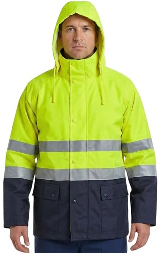NEO TOOLS Reflectante con reflektio rayas en ISO 20471 Chaqueta de Advertencia Naranja Neon Amarillo Lluvia Chaqueta Chaqueta de trabajo LeiKaTex – Chaqueta de