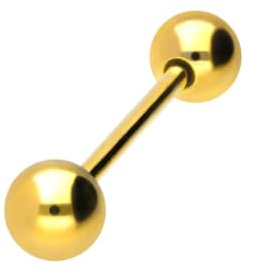 PIERCINGLINE bilanciere in titanio | 2 palline | Piercing asta lingua seno intimo orecchio | Taglie e scelta del colore