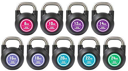 Kettlebells HUAHUA Professionell Sport PU, Männer Und Frauen Fitness Krafttraining, 8kg, 10kg, 12kg, 14kg, 16kg, 18kg, 20kg, 22kg, 24kg (Size : 18kg)