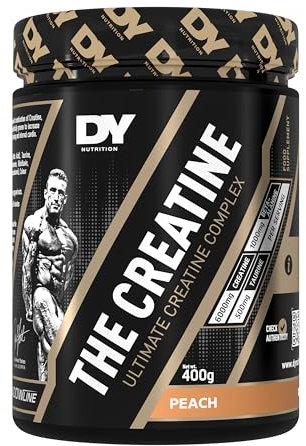 DY Nutrition The Creatine Complex 400g - High Performance Creatine Monohydrate Powder with Beta Alanine, Taurine + B Vitamins for Muscle Endurance, Pump & Recovery x40 Servings (Peach Flavoured)