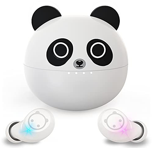 AMAFACE Kids Wireless Earbuds,Bluetooth 5.3 in Ear Headphones with Dual Mic Cute Panda Design HiFi Stereo Lightweight Earphones for children Earphones with Mini Portable Charging Case