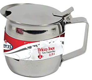 MAURY'S BRICCO IN ACCIAIO INOX CON COPERCHIO APRI E CHIUDI (4 tazze | 350 ml)