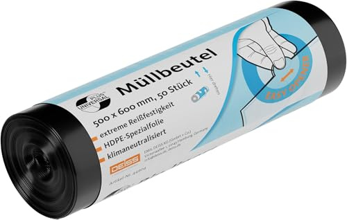 Müllbeutel DEISS UNIVERSAL PLUS 30 L, grau, 50 St. (Packung mit 5)