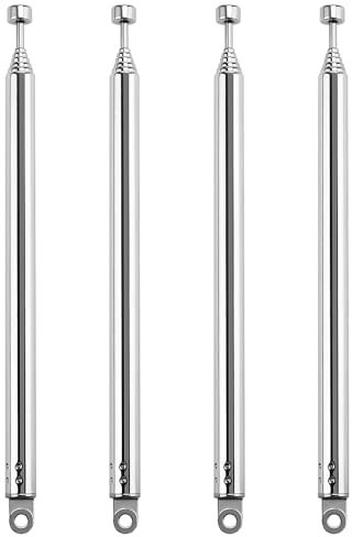 VooGenzek 4 Piezas 55cm 7 Secciones Antena Telescopica, FM Antena Telescópica Portátil, TV Antena de Radio Universal, para Dab Am/FM Recepción Estéreo
