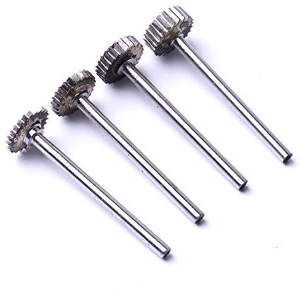 szgate 4 Stück/Set Wolframstahl T-Nutfräser Fräser Drehfeilenschneider Werkzeug 12 mm x 1/2/3/4 mm für Metall Holz Kunststoff Schnitzwerkzeuge