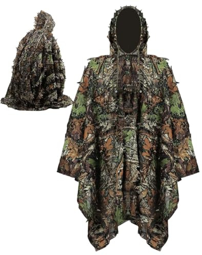 Genérico Capa de Camuflaje, Traje de Caza de Camuflaje | Traje de Camuflaje cómodo con tecnología | Capa Invisible para fotografía de Animales, Transpirable, Entrenamiento de Campo