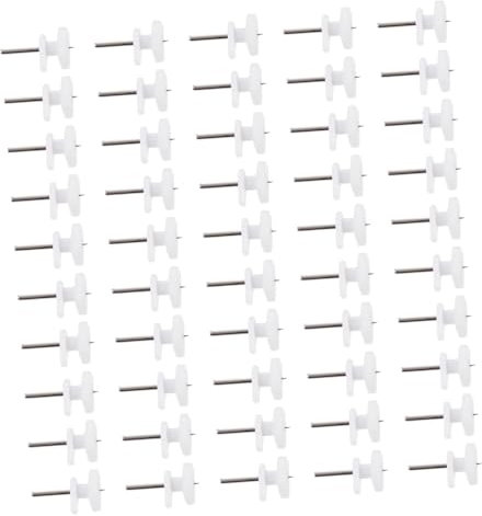 ANDRESLAD 50pcs White Mini Photo Frame Hooks Picture Hanging Hooks Wall Picture Hanger Hanger Accessories