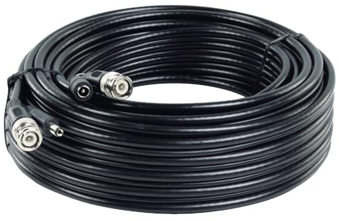 Part King 10m CCTV Security Camera Cable Lead BNC & 12v Power to Connect DVR to HD CCTV Camera