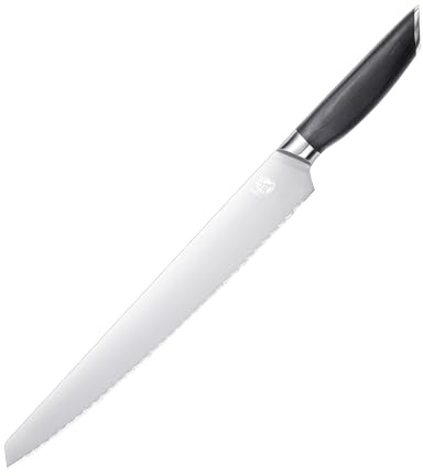MITSUMOTO SAKARI 30 cm Brödknivar i Japansk Stil, Professionell Tandad Tniv