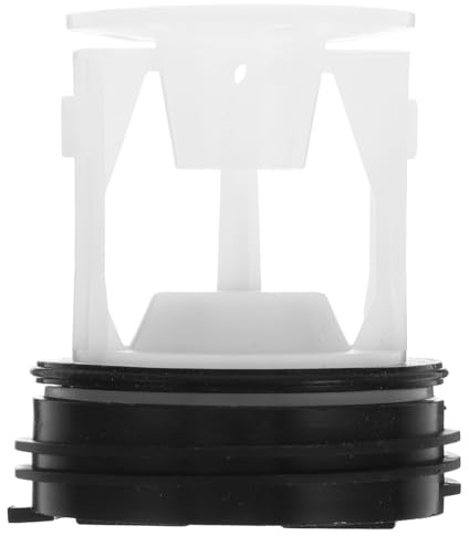 Washing Machine Drain Valve Sealing Cover Plug with Filter Mesh Abs Black | Leakproof Design, Universal Fit, Easy Installation, for Washer Drain Outlet and Hose Connection