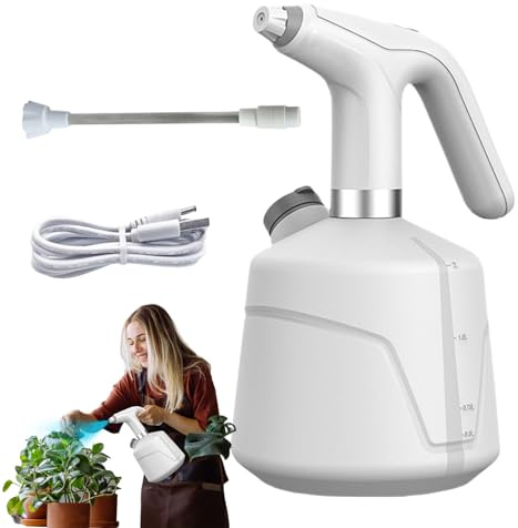 Moxeupon Spruzzatore Elettrico | Annaffiatoio Elettrico Automatico Per Piante - Sprayer Portatile Continuo Ricaricabile 2L Multiuso per Pulizia Cura Orchidee e Giardinaggio