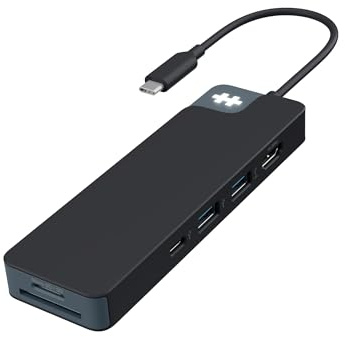 HyperDrive Flex 8-Port USB C Hub Multiport Adapter for Crisp Visuals, Fast Transfer, Charging — HDMI 4K30Hz, 100W Power Delivery, 5Gbps, 2X USB-A, SD, MicroSD, Audio Jack (Black)