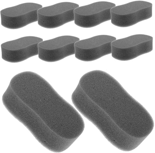 DECORNIJIA 10pcs Brosse à Cheveux en Éponge Noire pour Coupe de Cheveux, Pratique et Facile à Utiliser, pour Coiffeurs et Stylistes Professionnels