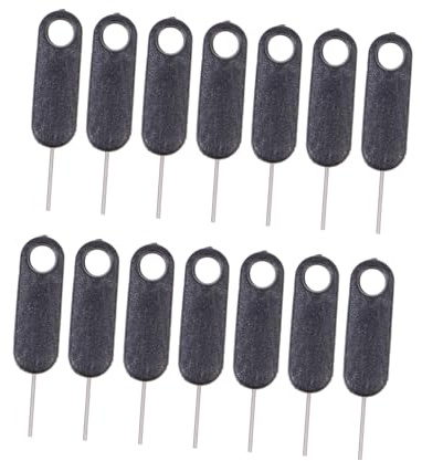 GALPADA 15 Piezas Agujas de Expulsión Sim Aleación de Aluminio para Teléfonos Móviles y Tablets Herramientas Prácticas para Extracción de Tarjetas Sim Compatibles
