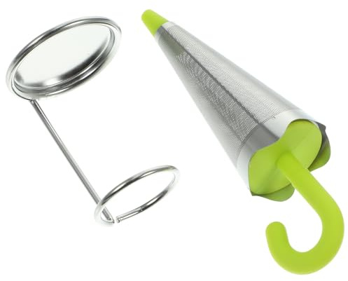 CORHAD Reusable and Easy to Clean Tea Strainer Stainless Steel and Silicone with Fine Mesh, Rust Free Stylish Umbrella Shape Tea Infuser for Kitchen and Home Use