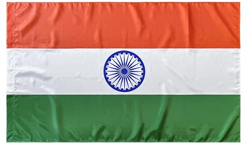 Durabol Drapeau de Inde 150 x 90 cm Satin Double Piqué