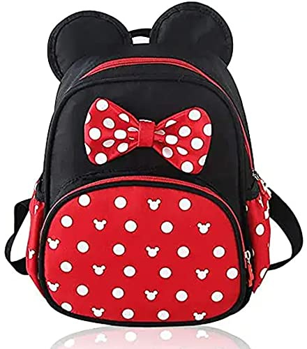 Voikukka Mini Backpack for Girls Toddler Bookbag Small Cute Kids Backpacks for Toddler Backpack Baby Daycare Bag Little Girl Backpacks Child Kindergarten Book Bags Mouse Toys Travel Accessories