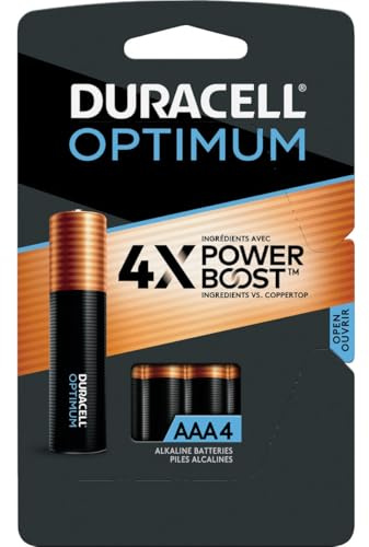Duracell Optimum Lot de 4 piles alcalines AAA Triple A