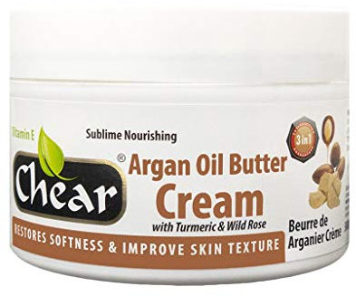 Chear Argan Oil Butter Cream 500ml with Turmeric & Wild Rose - Solid Formula - Restores Softness & Improves Skin Texture