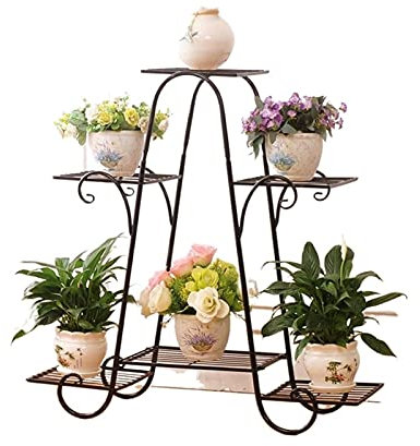 luckxuan Pflanzenregal Regale Plantinen Standaard Outdoor Varanda Balcone Support Gießpflanze Dekoration Balkon Regal Balcon Balkon Blume Eisen Rack Blumenregal (Color : Number 1)