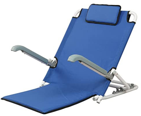 Kissenheber, Sit-Up-Bett-Rückenstütze, bequem, verstellbarer Winkel, Rückenlehne, erhöhbar, zusammenklappbar zum Stillen, Entspannen (blaues Wattepad mit Handlauf)