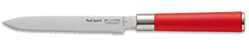F. DICK Red Spirit Allzweckmesser mit Wellenschliff (13 cm Klingenlänge, arbeitet mühelos durch Schale oder Kruste, ausbalancierte Schärfe) 81710132