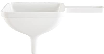 2 imbuti in plastica a bocca larga da cucina a bocca quadrata per alimenti per barattoli da cucina per marmellate e spezie, bottiglie di riempimento per olio liquido, caffè, latte e polvere