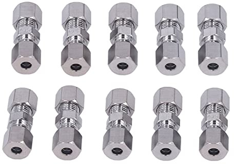 Bremsleitungs-Kit, 10 Stück, Langlebiger, Verchromter Kupfer-Bremsleitungsverbinder, Geeignet für Bremsschläuche mit 4,75 Mm Durchmesser