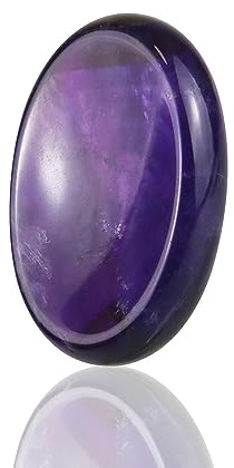 Namzi Ametist Crystal Rock Worry Stones för barn, ovala palmsten, tumsten, kristaller och helande stenar Kvartsbulk för Wicca, Reiki, Healing Energy, Chakra Stones, Witchcraft Supplies (1 STK)