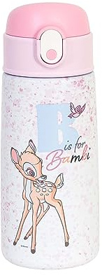 Seven Borraccia Scuola BAMBI, DISNEY, Multicolore - Borraccia Termica in Acciaio Inox Interno Esterno, Mantenimento Temperatura fino a 24h - Borraccia Bambini