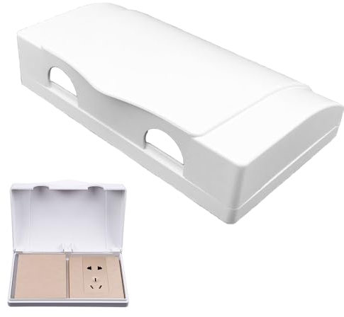 1 caja de cubierta de enchufe, a prueba de niños, cubierta protectora de interruptor de doble posición, tipo 86, cubierta de enchufe de toma de corriente eléctrica para seguridad en el hogar y la
